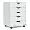 Versatile MDF Filing Cabinet with White Finish and 5 Drawers Perfect for Home and Office Use